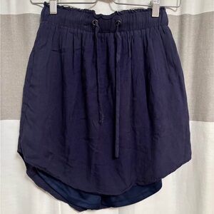 Navy Blue Drawstring Skirt